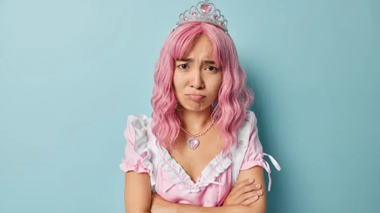 adult-child-sulking-offended-pink-haired